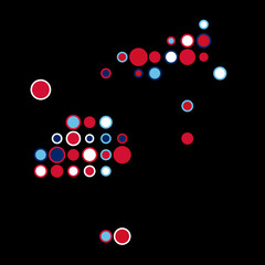 Fiji Silhouette Pixelated pattern map illustration