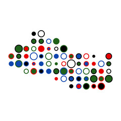 El salvador Silhouette Pixelated pattern map illustration