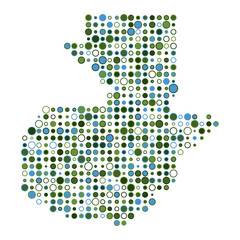 Guatemala Silhouette Pixelated pattern map illustration