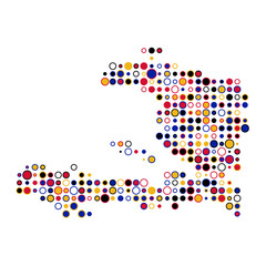 Haiti Silhouette Pixelated pattern map illustration