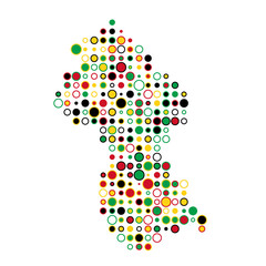 Guyana Silhouette Pixelated pattern map illustration