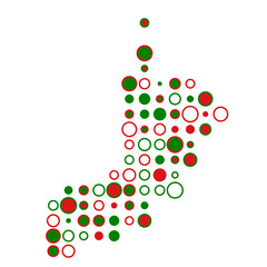 Oman Silhouette Pixelated pattern map illustration