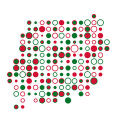 Sudan Silhouette Pixelated pattern map illustration