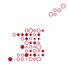 Trinidad and tobago Silhouette Pixelated pattern map illustration