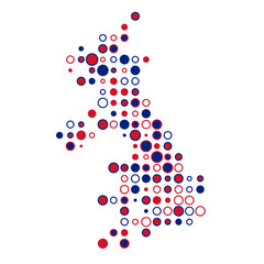 United kingdom Silhouette Pixelated pattern map illustration
