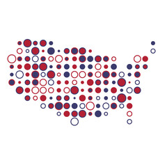 United states Silhouette Pixelated pattern map illustration