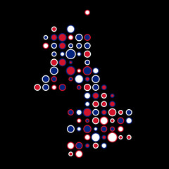 United kingdom Silhouette Pixelated pattern map illustration