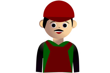 Avatar Loader With white background. Vector illustration.