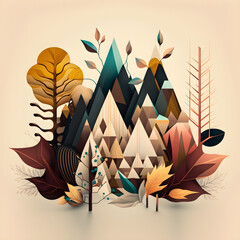 A geometric abstract illustration inspired by nature - Artwork 2