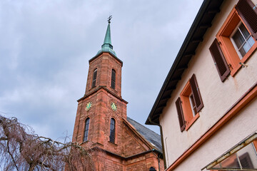 Fototapeta premium Dilsberg Catholic Church, Baden-Wurttemberg, Germany