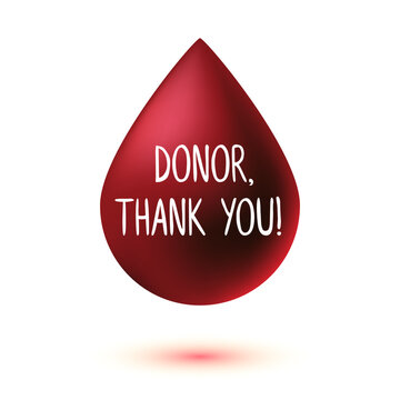 Donor, Thank You. Blood Drop