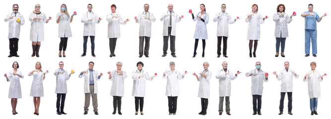 laboratory assistant holding a flask with liquid isolated