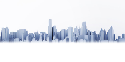 Fototapeta na wymiar cityscape architecture panorama landscape downtown tall building big city side view 3D illustration