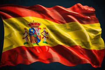 Fototapeta premium Spain flag background. Generative AI.