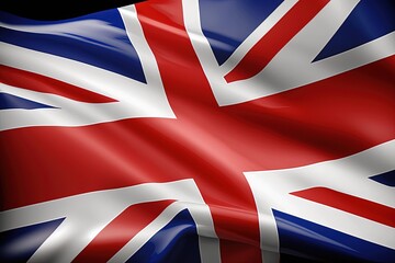 UK flag background. Generative AI.