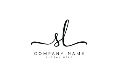 Handwriting signature style letter sk logo design in white background. - obrazy, fototapety, plakaty
