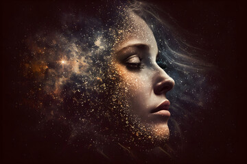 Universe and a face mix