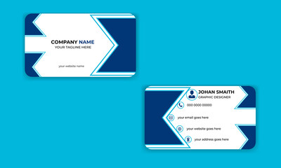 modern business card design . double sided business card design template .