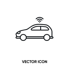 Smart car vector icon . Modern, simple flat vector illustration for website or mobile app.Car symbol, logo illustration. Pixel perfect vector graphics	