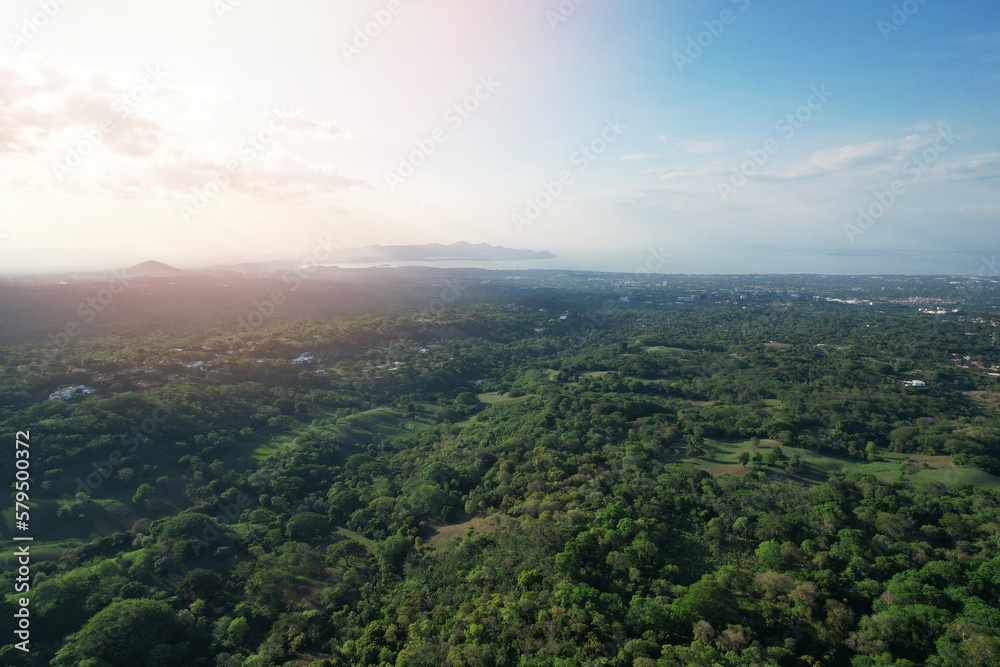 Wall mural panorama of managua nicaragua aerial view