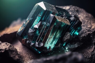 Gemstone, ore, mine, diamond, gold, tourmaline, ruby, generative ai