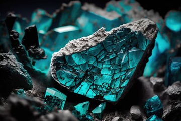 Gemstone, ore, mine, diamond, gold, tourmaline, ruby, generative ai