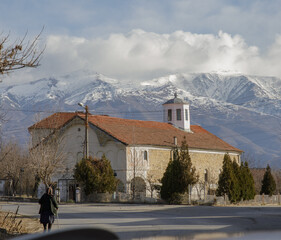 church in the snowy Rila mountains
