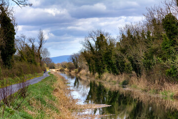 Walk along the Royal Canal between Maynooth and Kilcock in Ireland