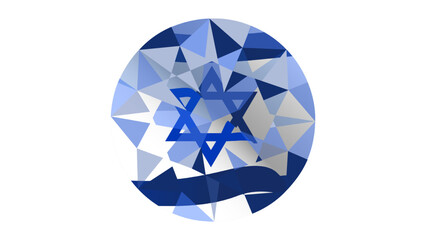 Naklejka na ściany i meble israeli flag crystal