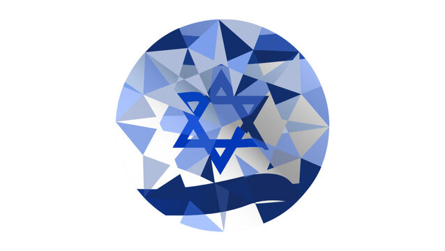 israeli flag crystal