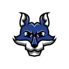 Wolf Head Emblem Mascot Logo Isolated On White Background.