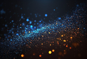 Ai-Generated Vibrant Render of a Dark Blue Cosmic Glow in the Universe