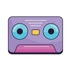 Obraz premium lilac cassette retro