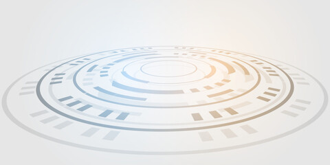 Hi-tech user interface head up display with digital floating particles for background computer desktop screen display