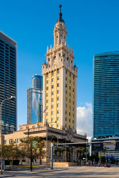 The Freedom Tower in Miami on a sunny day