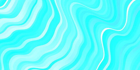 Light Blue, Green vector background with curved lines.