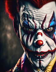 Fake AI generated evil clown