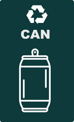 Fototapeta premium vector icon recycle aluminum cans