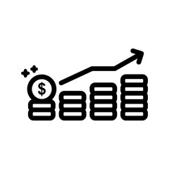 Profit icon. sign for mobile concept and web design. vector illustration