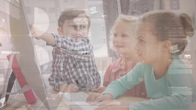 Animation of data processing over diverse school children