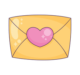 heart love in envelope
