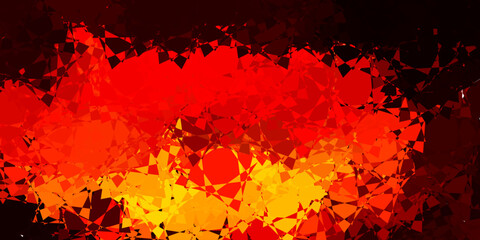 Dark Red vector texture with random triangles.