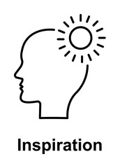 Dream, head, inspiration icon