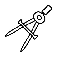 compass sketch icon illustration design art