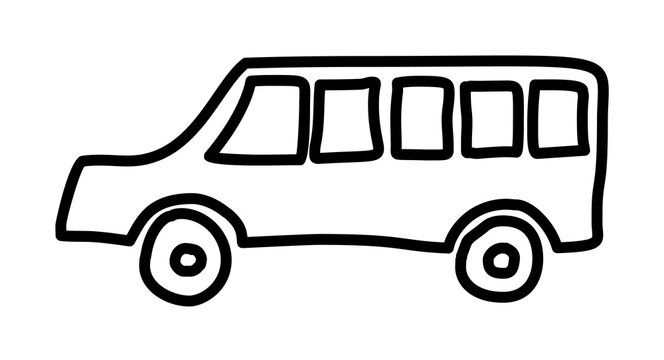 school bus sketch icon illustration design art