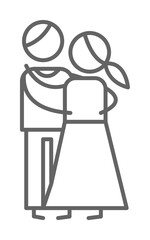 Hug, love, parents icon illustration design art