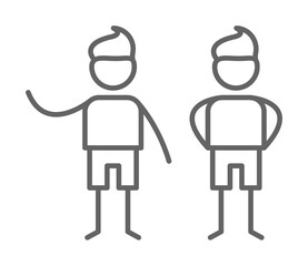 Twins, family icon illustration design art