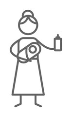 Motherhood, baby, feed icon illustration design art