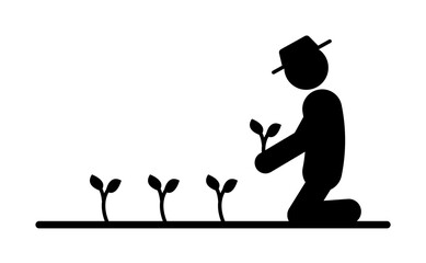 man seedlings icon illustration design art