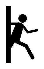 assing through wall icon illustration design art